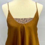 Free People Intimately Turn it On Sequined layered Camisole in Amber sz sm NWT Photo 0