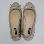 Nine West  Women's Metallic Curvy 3 Bow Tie Studded Ballet FlatsSize 9.5 M Photo 4