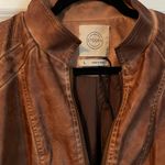 Vegan Leather Jacket Brown Size L Photo 1