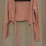 ZARA  Pink Wrap Top Cropped Photo 0