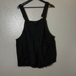 Classic Black Denim Bib Overall Shortalls Romper M Photo 3