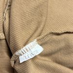 Lyaner Tan Ruched Bodycon Ribbed V Neck Button Front Short Sleeve Mini Dress M Size M Photo 8