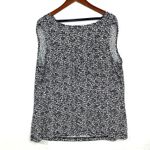 Calvin Klein Calvin‎ Klein 0X Plus Cowl Neck Sleeveless Top Black White Geometric Work Formal Photo 3