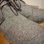 Toms  Gray Herringbone Wedge Ankle Boots size 9 Photo 8