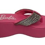 Forever 21 Barbie Rhinestones Wedge Platform Sandals PINK Womens Size 8.5 Retro Photo 1