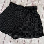 Forever 21 Polka Dot Black / White Paperbag Waist Shorts Size Med F21 w/ Belt Photo 1