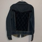 Denim Studded Jean Jacket Black Lace Gordon James festival Coastal Denim Jacket Blue Size L Photo 4