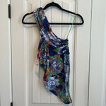 ZARA 🆕  Floral Asymmetrical One Shoulder  Bodysuit  -  NWT Photo 2