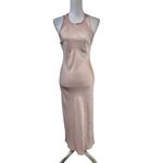 House of Harlow  1960 Classic Light Pink High Neckline Back Tie Maxi Dress Size S Photo 1