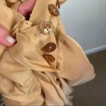 L'Academie  The Danette Bronze Button Fly Belted‎ High Rise Trouser Pants Photo 3