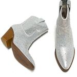Forever Link Silver Rhinestone Ankle Cowboy Boots Photo 6