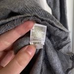 Garnet Hill  Cashmere Sweater Gray Ruffle Hem Size Medium Basic Photo 5