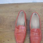 LLoyd; Germany Orange Snakeskin Italian Made Penny Loafers 37 Tan Size 6 Photo 8