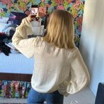 We Wore What Ruffle Button down Blouse In beige Photo 2