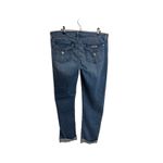 Hudson Jeans  Womens 32 Blue Bacara Straight Leg Crop Cuffed Distressed Knee Photo 1