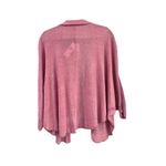 Eileen Fisher  Woman 3X Oval Short Cardigan Pink Linen Delave Jersey Open NWT Photo 4