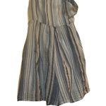 Striped‎ Romper Casual Summer Sleeveless Blue White Lined Size M Photo 3