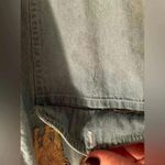 Tia Designs Women's Lightwash Denim Safari Button Up w/ Gold Animal Decals; L Blue Size L Photo 7