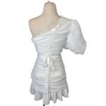 MERGIM Magda Bridal Dress in White 2 Medium New Crystal Belt Mini Photo 5