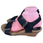 Sofft Verdi II Black Leather Strappy Slight Wedge Sandals Size 8.5 WIDE Photo 4