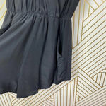 Aritzia  Babaton Corbett Romper Relaxed Pure Silk Short Sleeve Black Size‎ XS Photo 7