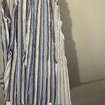 By & By Size Small Navy Blue White Stripe Tie Wrap Pant Women Photo 2