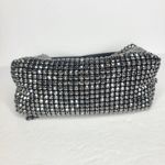 Madison West ‎ Rhinestone 2 Way Top Handle Chain Crossbody Purse Bag Silver Black Photo 5