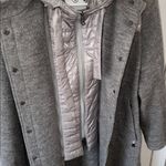 Wool Bogner Gray Hooded Coat Size 6 Photo 8