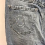 Hollister Ultra High-Rise Mom Jean w/printed happy faces deconstructed size 5R Photo 7