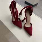 ALDO Heels Chic Red Ankle Strap Heels by . 8-perfect shape-hardly used! Photo 6