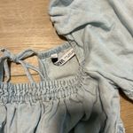 ZARA  Baby Blue Balloon Sleeve Crop Photo 4