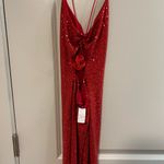 Windsor Dazzling Red Backless Dress Photo 1