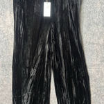 Chelsea and Violet C&V Chelsea & Violet Women XL crushed black velvet culotte wide leg pants NWT Photo 0