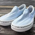 Vans women classic slip on canvas sneakers blue 9.5 Photo 0