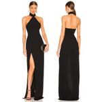 Amanda Uprichard  Queen Halter Maxi Gown In Black Photo 1