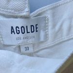 AGOLDE  High Rise Straight Jeans Women's 33 White Crossover Waist Detail NWT Photo 7