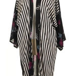 Blackcraft Cult Women’s Kimono Duster Witchy Goth Black White Moth Moon XL/1X Photo 0