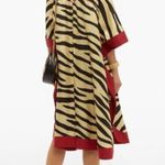 Gucci NWT. $4500  ZEBRA-PRINT SILK KAFTAN DRESS IN YELLOW MULTI IT40 US8 Photo 5