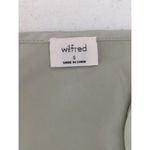 Aritzia Wilfred Sage Green TRYST Square Neck Mini Satin Slip Dress Women's Small Photo 9