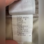 Tadashi Shoji Vintage  Champagne Taupe Silk Halter Maxi Gown with Shell Beaded 6 Photo 4