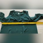 Gibson Latimer Gibson &Latimer women's Green  ruffle Cold Shoulder Top  3/4 Sleeves Blouse Sz S Photo 7