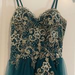 Windsor Green Strapless Prom Dress Photo 4