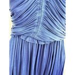 House of Harlow 1960 Mini Dress Women Royal Blue Satin Ruched Skater Size M NEW Photo 3