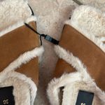 ZARA  Faux Fur Lined Leather Slide Sandals Photo 12