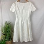 White House | Black Market White Fit & Flair Short Sleeve Dress S Photo 2