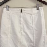 Free People Modern Femme Denim Mini In Stark White Size 10 Back Zip Close Photo 6
