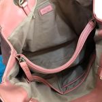 Nicole Miller Rose pink pink and gold tote shoulder hand bag with embroidered flowers chain detail strap Measurement in pics Photo 3