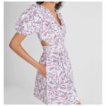 French Connection  White Floral Embroidered Cutout Fit & Flare Mini Dress Size 10 Photo 2