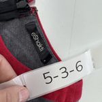 Eshakti Dress Womens 4 Knee Length Short Sleeve Pockets Spandex Red Trim Photo 2