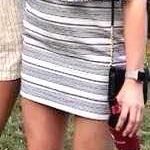 MINKPINK Grey And White Dress Photo 1